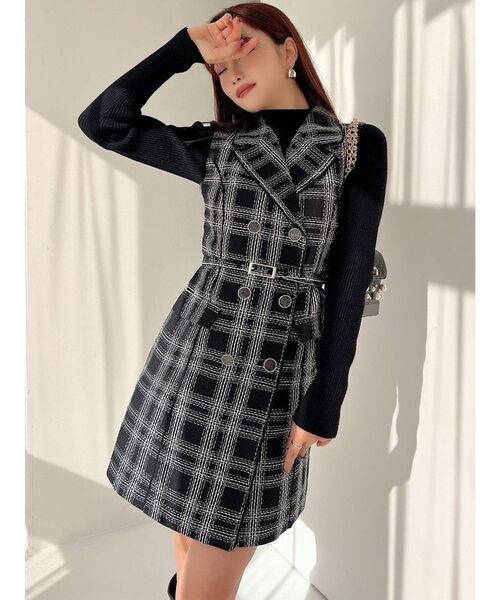 RESEXXY（リゼクシー）の「ツイードノースリミニワンピース