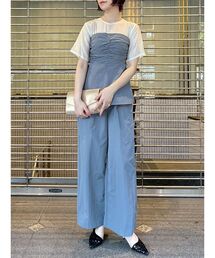 セール】パンツドレス（ブルー・ネイビー/青色系）ファッション通販