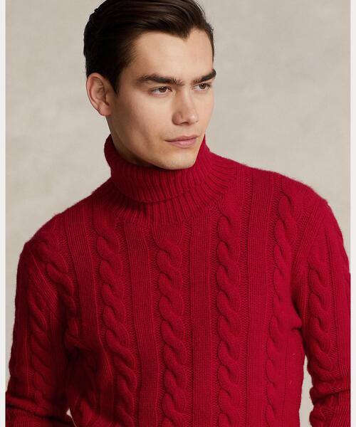 ケーブルニット ウールカシミヤ セーター（ニット/セーター）｜POLO