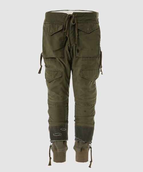 GREG LAUREN（グレッグローレン）の「BLACK FLEECE BASIC CARGO BLACK