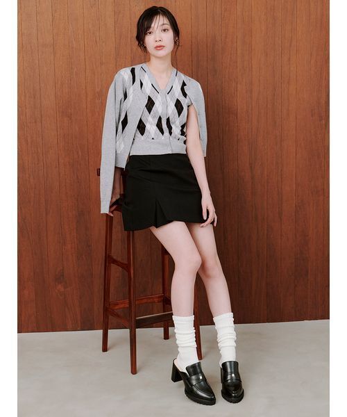 セール】ベルト付きボックスミニスカショ（スカート）｜SNIDEL