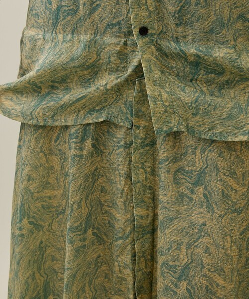 TOGA PULLA/トーガプルラ】メッシュマーブルプリントシャツドレス TOGA