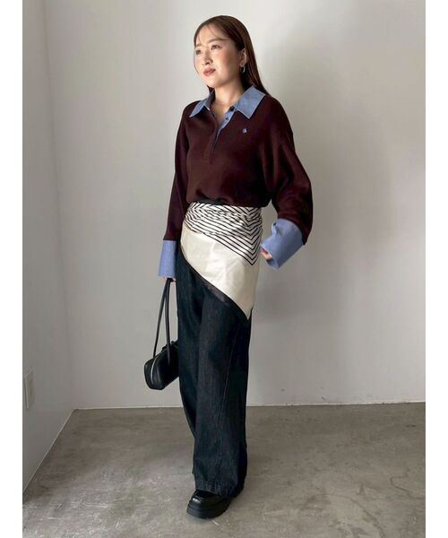 POLO BCSコラボ】シャツカラーカフスニットプルオーバー（ニット