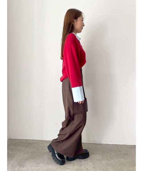 POLO BCSコラボ】シャツカラーカフスニットプルオーバー（ニット