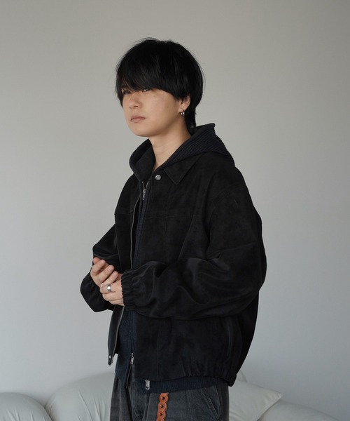 FAUX SUEDE ZIP BLOUSON（ブルゾン）｜WYM LIDNM（ウィム バイ リドム
