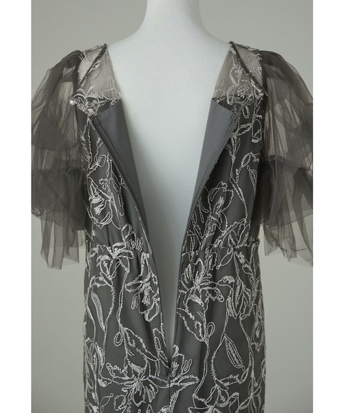 セール】フラフィースリーブペンシルドレス 結婚式 パーティードレス