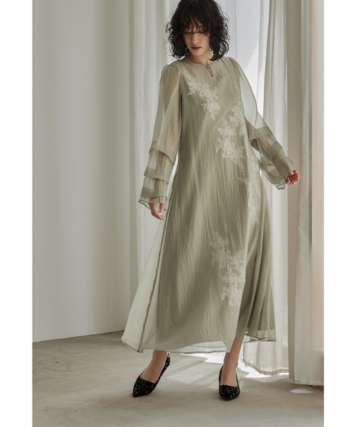 niana（ニアナ）の「シアーAラインワンピース 結婚式 パーティードレス