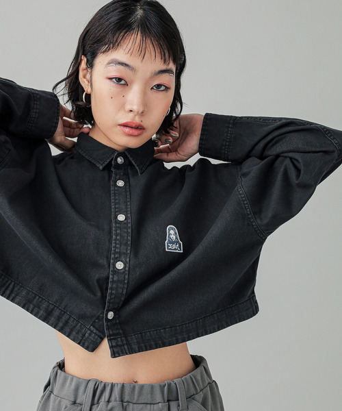 セール】FACE 2WAY LENGTH L/S SHIRT（シャツ/ブラウス）｜X-girl