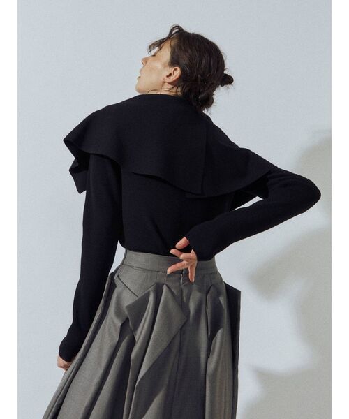 AP STUDIO（エーピーストゥディオ）の「追加 リブニットケープ（ネック