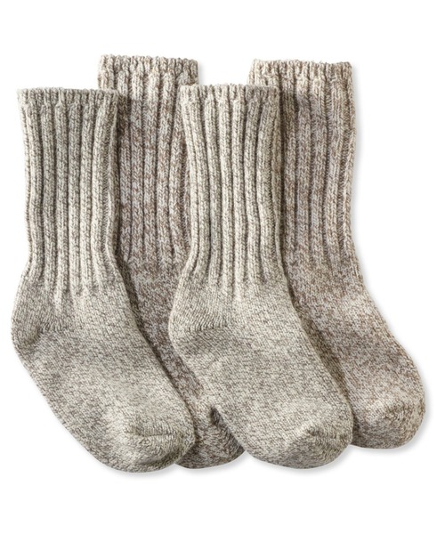 メリノウール・ラグ・ソックス、2足セット 10'（長さ約25cm