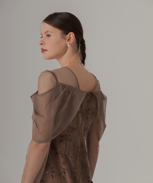 セール】【LEJA】チュールロングスリーブリーフIラインドレス