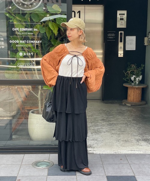 ラメカットティアードスカート（スカート）｜CIAOPANIC（チャオ