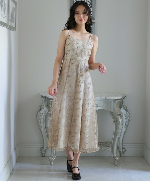 七分袖&ミモレ丈同窓会トップス付きセレモニー結婚式フォーマル