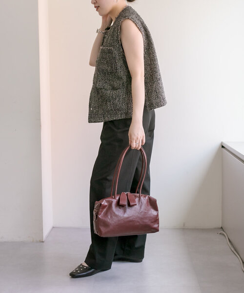 セール】《本革/380g》ロングハンドルボストンバッグ（ボストンバッグ