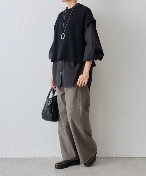 BEARDSLEY（ビアズリー）の「ウエストリブ起毛チェックパンツ（その他