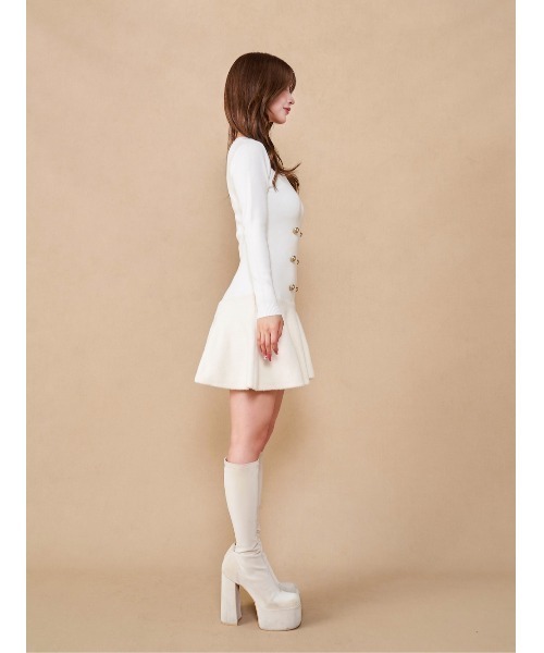 Darich（ダーリッチ）の「ダブルボタンフレアミニワンピース
