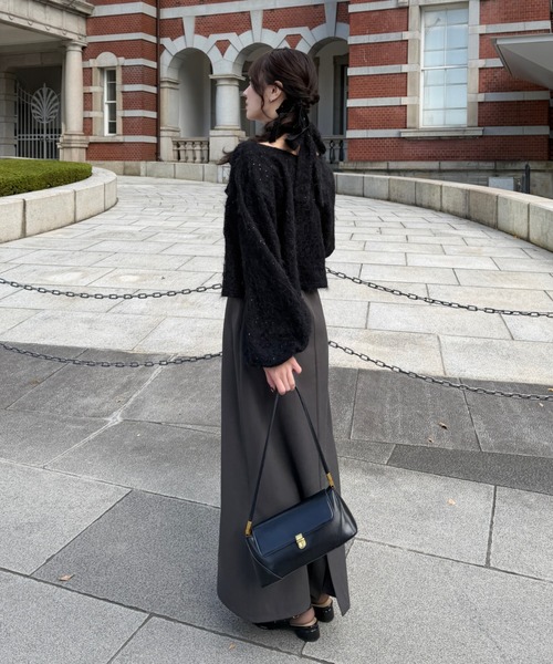 フリルラメチュールオケージョンワンピース（ワンピース）｜mellowneon