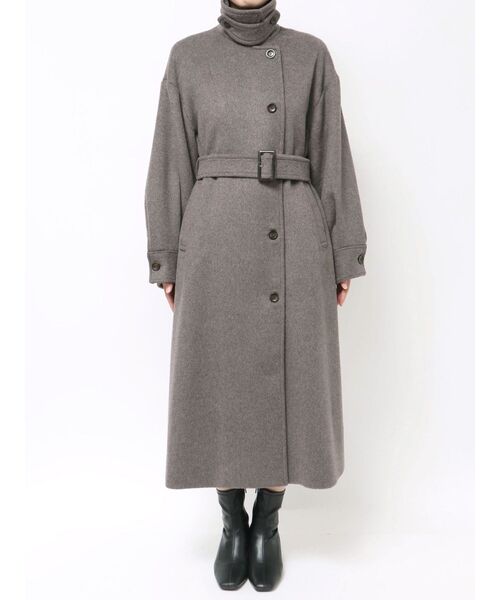 セール】スタンドネックダブルカラーコート（ステンカラーコート
