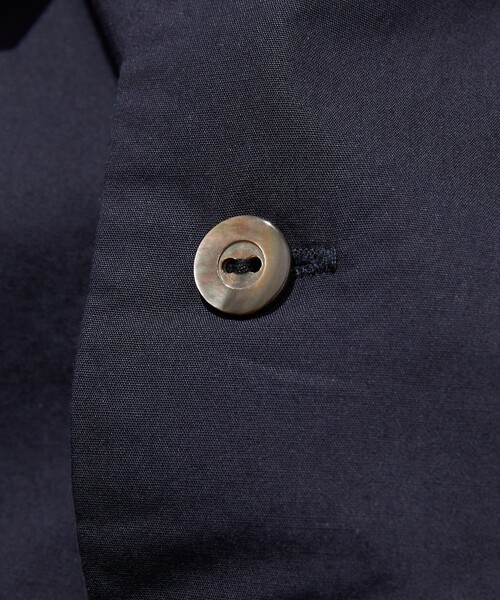 CAHLUMN/カウラム Magazine Pocket Broadcloth Open Collar Shirt