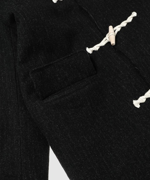 セール】WOOL TWILL STRIPE DUFFLE COAT（ダッフルコート）｜COMME des