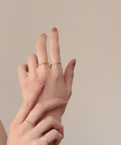 K10 layer ring 波ミル（リング）｜NOIR DE POUPEE（ノワールドプーペ