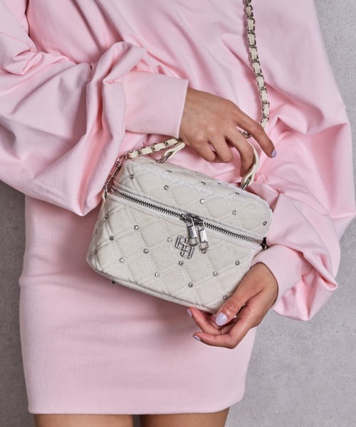 ZOZO限定！！】ラインストーンキルティングBAG（ショルダーバッグ