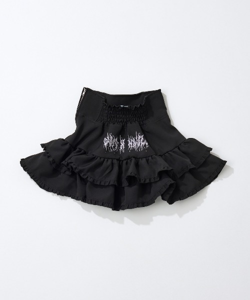 セール】ハウスダストコラボ レースアップフリルミニスカート