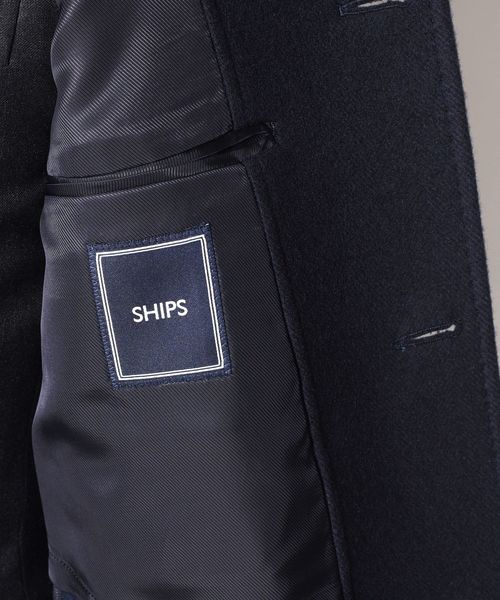 SHIPS（シップス）の「SD: ウール カーコート(ネイビー)（ステンカラー