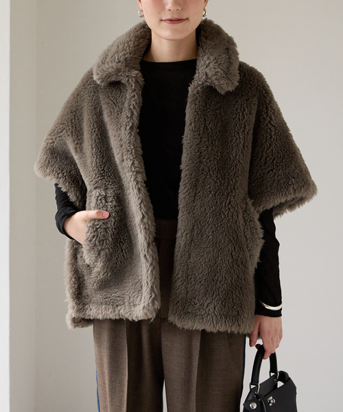 セール】TICCA（ティッカ） Woolファーポンチョ 0243410033（ポンチョ