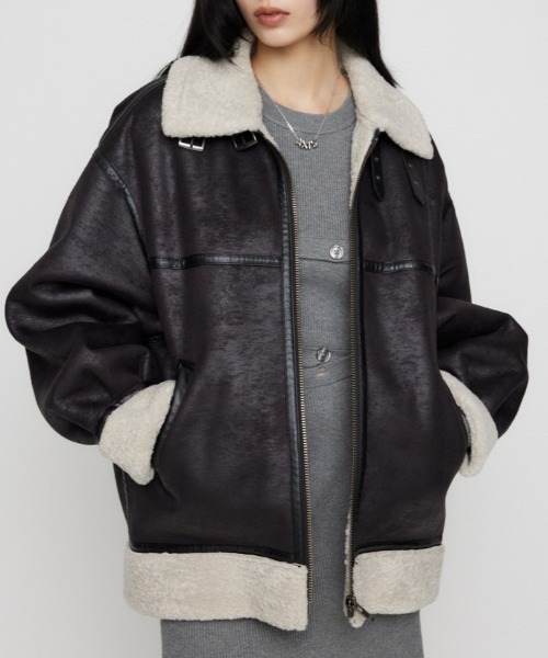 VINTAGE OVER FAUX ムートン（ムートンコート）｜LAGUA GEM