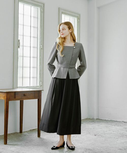 セール】ジャケットセットセミシアーフレアスカート（セットアップ