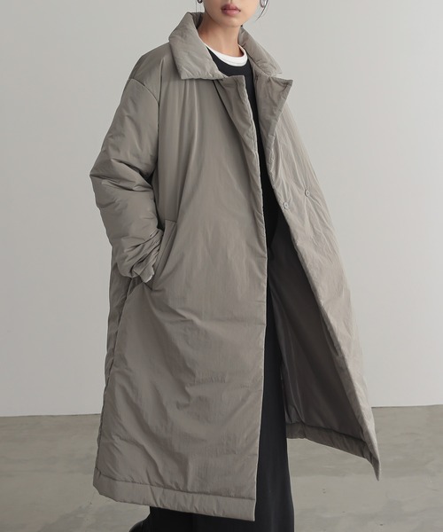 セール】撥水中綿ステンカラーコート【サスティナブル】（ステンカラー