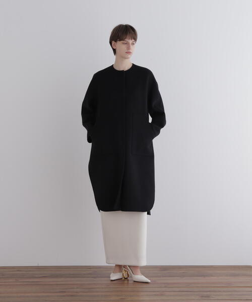 ◇ソフトウールリバーコート（ノーカラーコート）｜LE PHIL（ルフィル