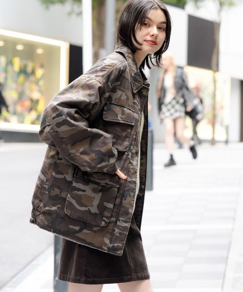 セール】中綿ミリタリーポケジャケット（ブルゾン）｜niko and