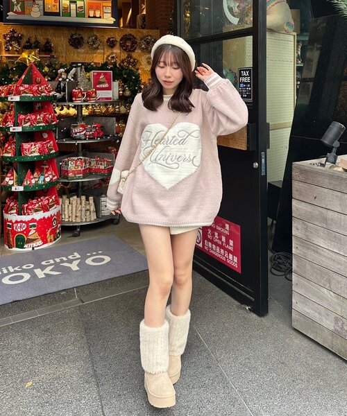 セール】【HolidayCollection】モールハートBIGニット（ニット
