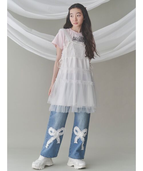 チュールコルセットミニワンピース（ワンピース）｜merry jenny