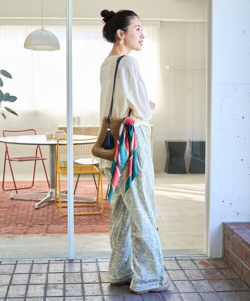 印花スキーパンツ M 男女兼用 花柄 スキー用花柄スキーウェア 男女兼用