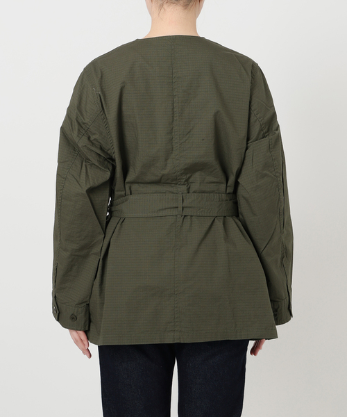 追加》ノーカラーサファリブルゾン（その他アウター）｜SLOBE IENA