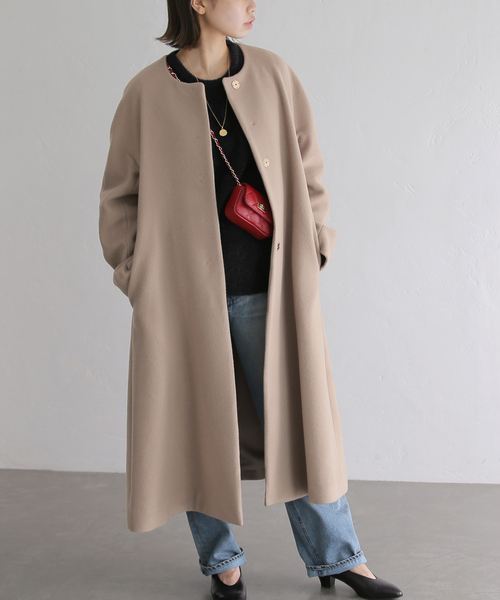 La TOTALITE（ラトータリテ）の「ウールモッサフレアマキシコート