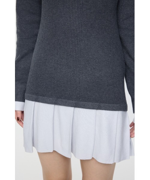 26年SS新作】LAYERED KNIT ミニドレス（ワンピース）｜MOUSSY