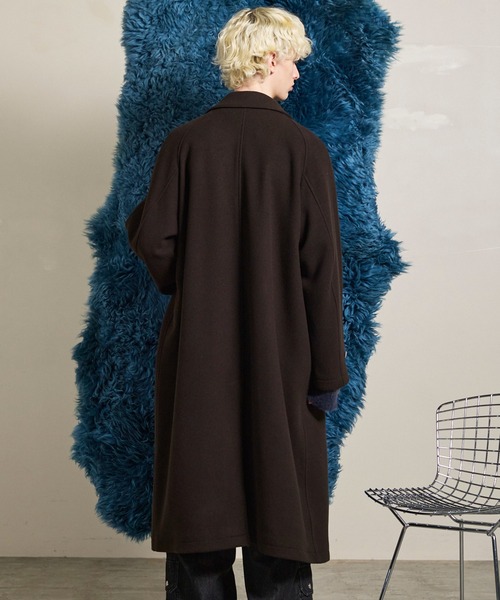 UNISEX》Super170s Prime-Over Melton Balmachan Coat/プライム