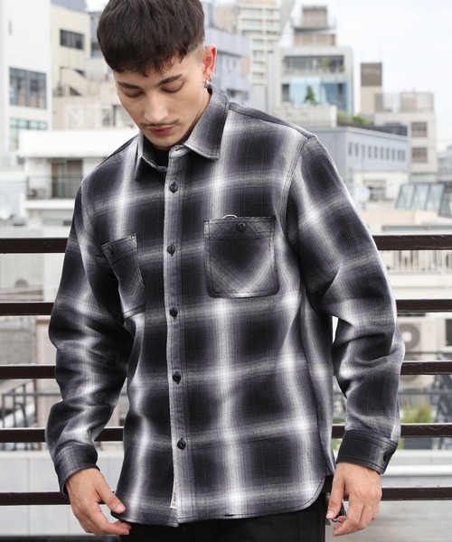 HOUSTON（ヒューストン）の「HOUSTON オンブレチェックビエラシャツ