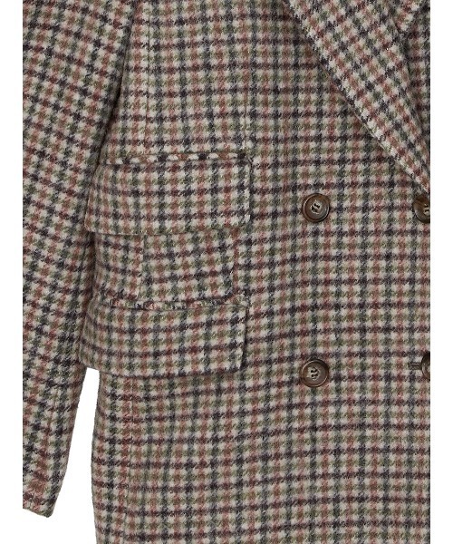 Ameri（アメリ）の「CHECK ECO WOOL BIG JACKET（テーラードジャケット