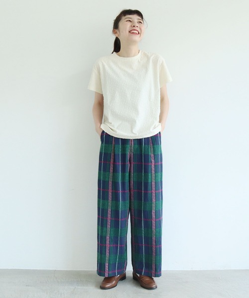 l'atelier du savon（アトリエドサボン）の「くるくるチェック刺繍