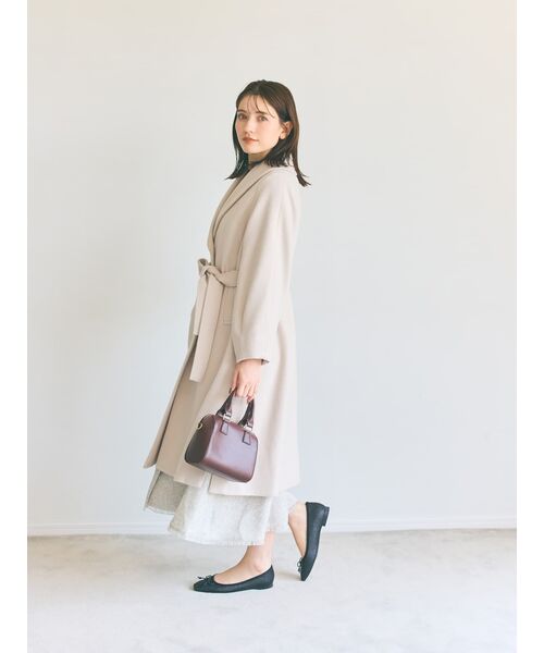COHINA（コヒナ）の「ショールカラーバックタックフレアコート【低身長