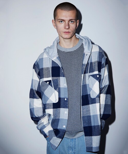 BEAMS（ビームス）の「フード チェック ネルシャツ（シャツ/ブラウス