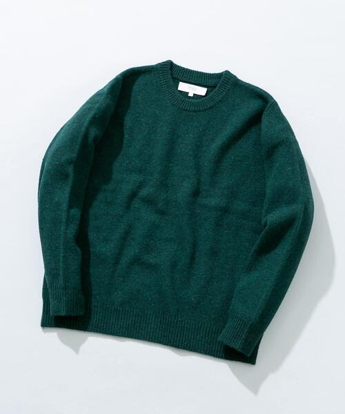 セール】『XLサイズあり』シェットランドウールクルーネックニット