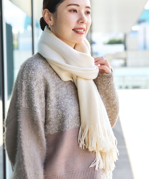 セール】リバーシブル ラッセル編み ストール（マフラー）｜BEAMS