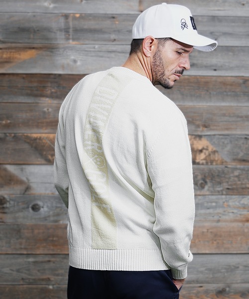セール】【DIVINER GOLF】バックロゴクルーネックニット メンズ ゴルフ