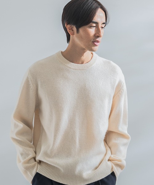 セール】『XLサイズあり』シェットランドウールクルーネックニット